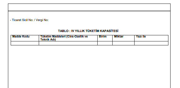 TOBB Kapasite Raporu Örnek Sayfa 5
