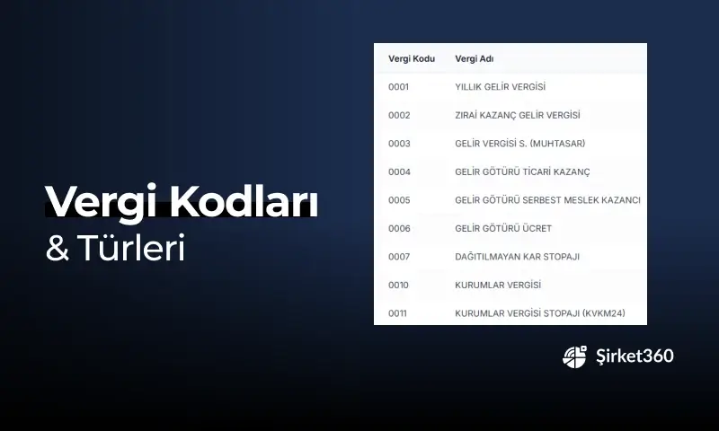 Vergi Kodları ve Türleri